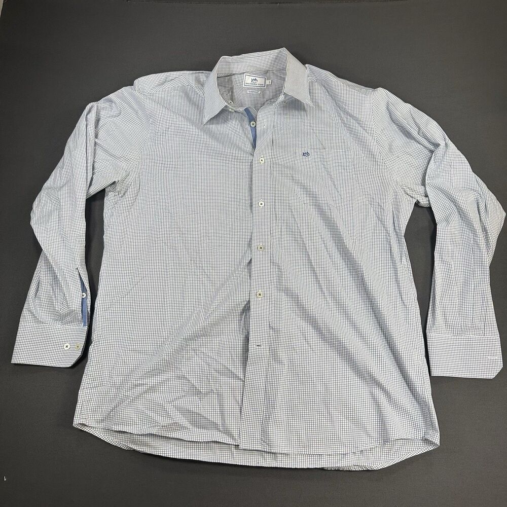 Southern Tide Mens Large Classic Fit Button Down Dress Shirt Preppy Coastal